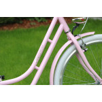Dámsky retro bicykel 26" Lavida 1-prevodový Rúžový biele kolesá